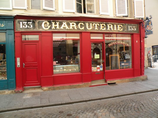  boucherie charcuterie, vieille devanture